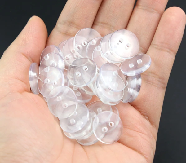 30-100pcs Clear Resin 2 holes Round Button Decorative Clothing Sewing Accessories (SS-65)