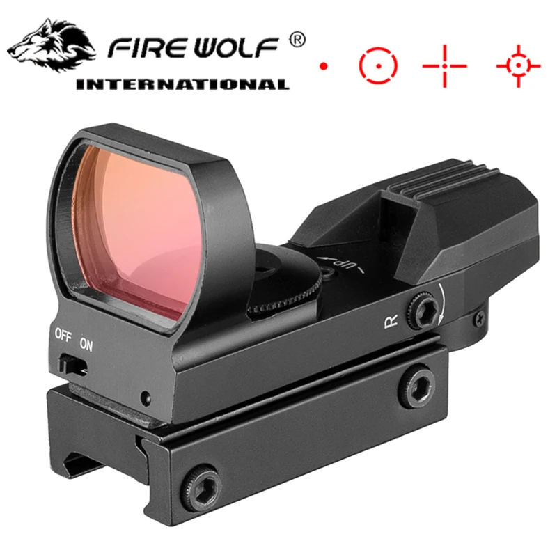 20mm Rail Riflescope Hunting Optics Holographic Red Dot Sight Reflex 4 Reticle Tactical Scope Collimator Sight