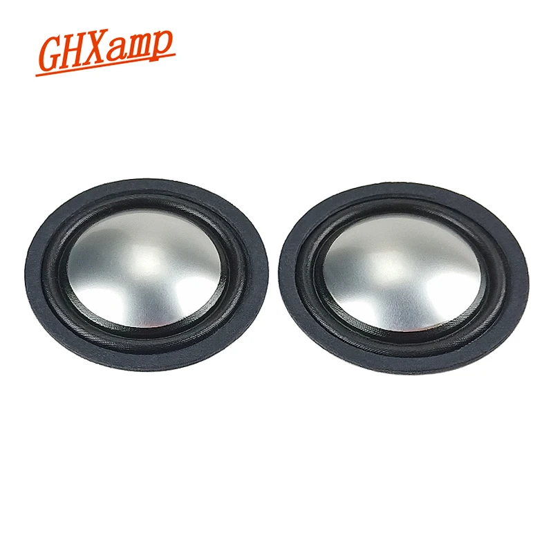Alumínio Filme Tweeter Speaker com Diafragma Dome, Treble Speaker Bobina, Rapeir Speaker Acessórios, 2PCs, 25,5 milímetros