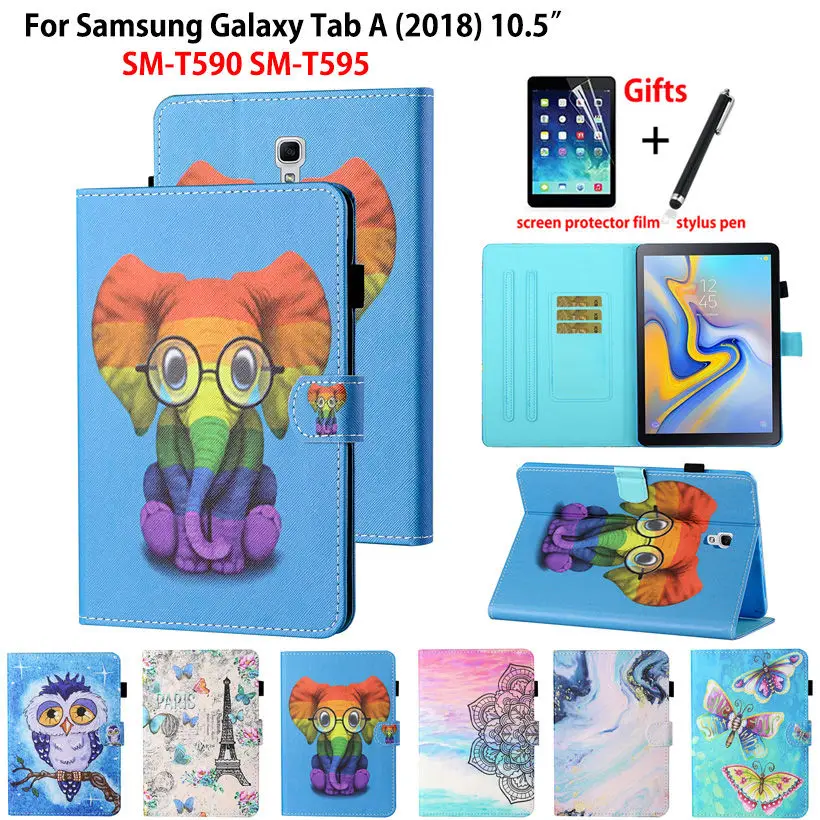 Чехол-книжка для Samsung Galaxy Tab A A2, SM-T590, 2018, T590, T595, T597, 10,5, детский, с подставкой, подарок, SM-T595