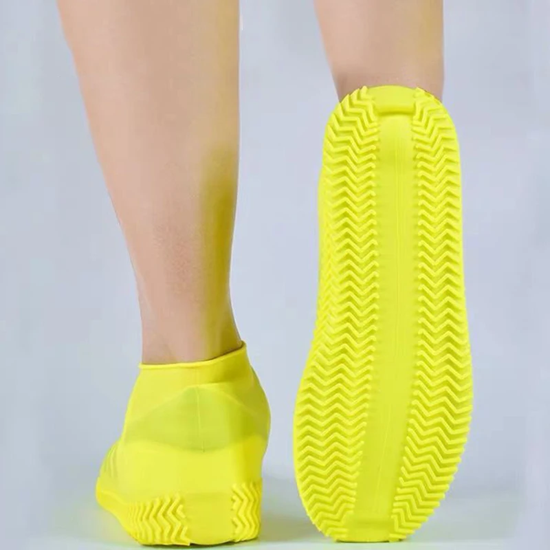 Capa de silicone para sapatos, reutilizável, à prova d'água, antiderrapante, protege da chuva, calçados, para usar dentro e fora de casa, acampamento