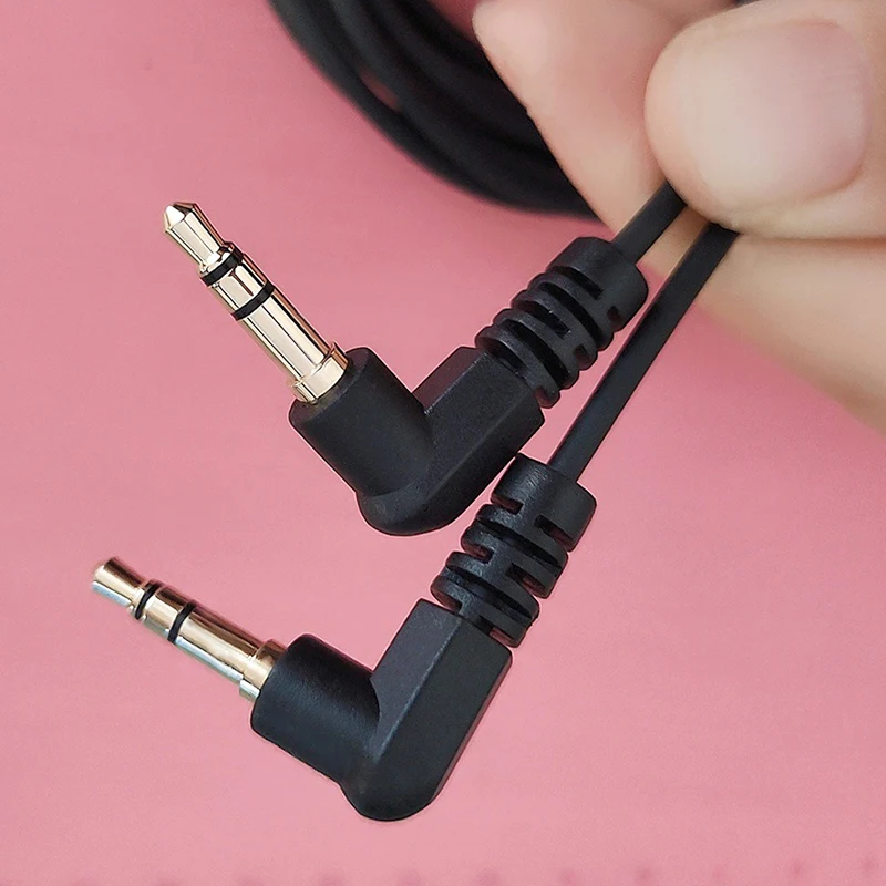 1M 2M 3.5mm z męskiego na męskie stereo kabel Audio pod kątem 90 stopni 3 polak samochód AUX MP3/MP4 kabel Audio