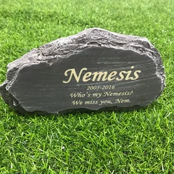 All Contents Can Be Customized Rockery Shape Memorial Stone Or Garden Decoration Stone  Indoor/Outdoor Loss of Pet Sympathy Gift