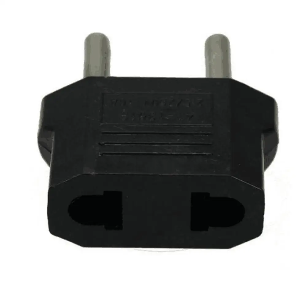 Convertidor de corriente de enchufe de EE. UU. A UE, adaptador de viaje de Pin redondo, 5 unidades por lote