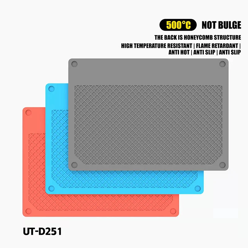 UT-D251 High Temperature Resistance Heat Insulation Silicone Pad For Electrical BGA Soldering Station Maintenance Platform