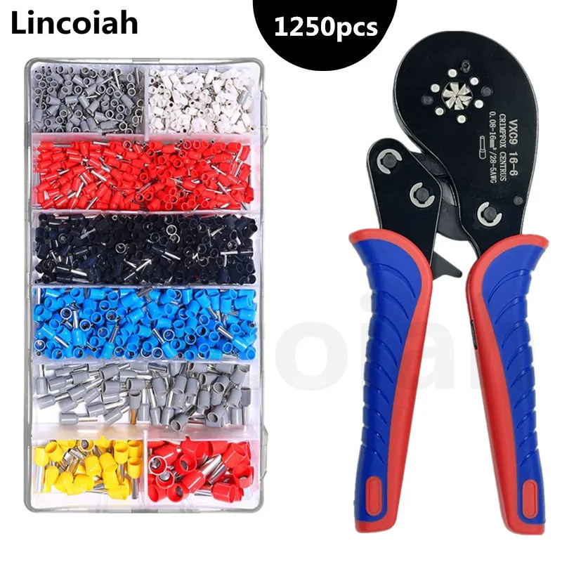 0.08-16mm² 16-6 Tubular terminal crimping tools mini pliers Crimping of large size terminals precision electrical clamps set