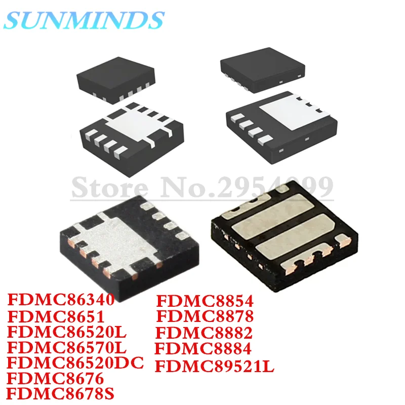 10 قطعة/الوحدة FDMC86340 FDMC8651 FDMC86520L FDMC86570L FDMC86520DC FDMC8676 FDMC8678S FDMC8854 FDMC8878 FDMC8882 FDMC8884 FDMC89521L