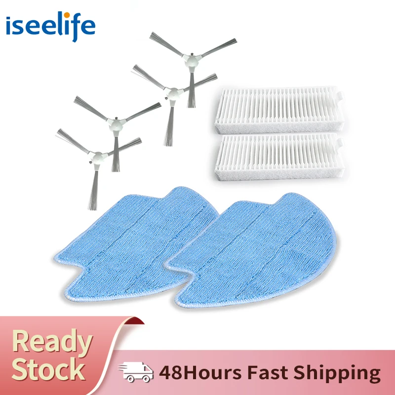 مجموعة قطع غيار للمكنسة الكهربائية ISEELIFE PRO3S ، قطع غيار روبوت التنظيف