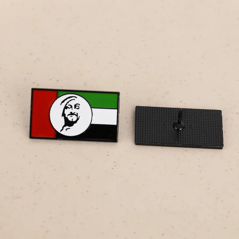 Personality Dubai Millionaire Figure Enamel Pin United Arab Emirates Flag Brooches for Shirt Creative Badge Bag Lapel Jewelry