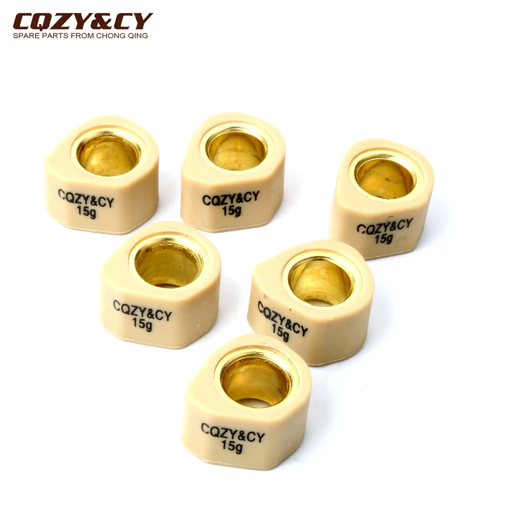 6-częściowy zestaw rolek wyścigowych / obciążników wariatora 20x15mm 8g 10g 13g 15g 19g do Honda 125 Aero Lead NH Pantheon S-Wing Spacy 125cc 4T