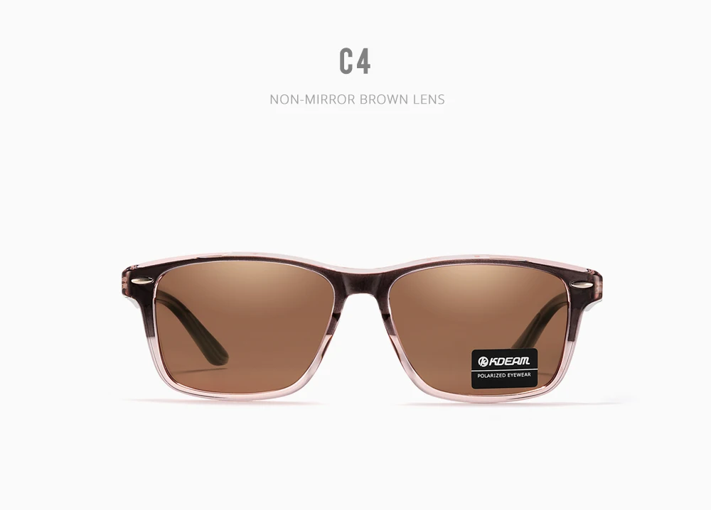KDEAM TR90 Rahmen und Farbverlauf polarisierte Brille UV100 % Herren-Angelsonnenbrille, langlebiges Material – Detail 14