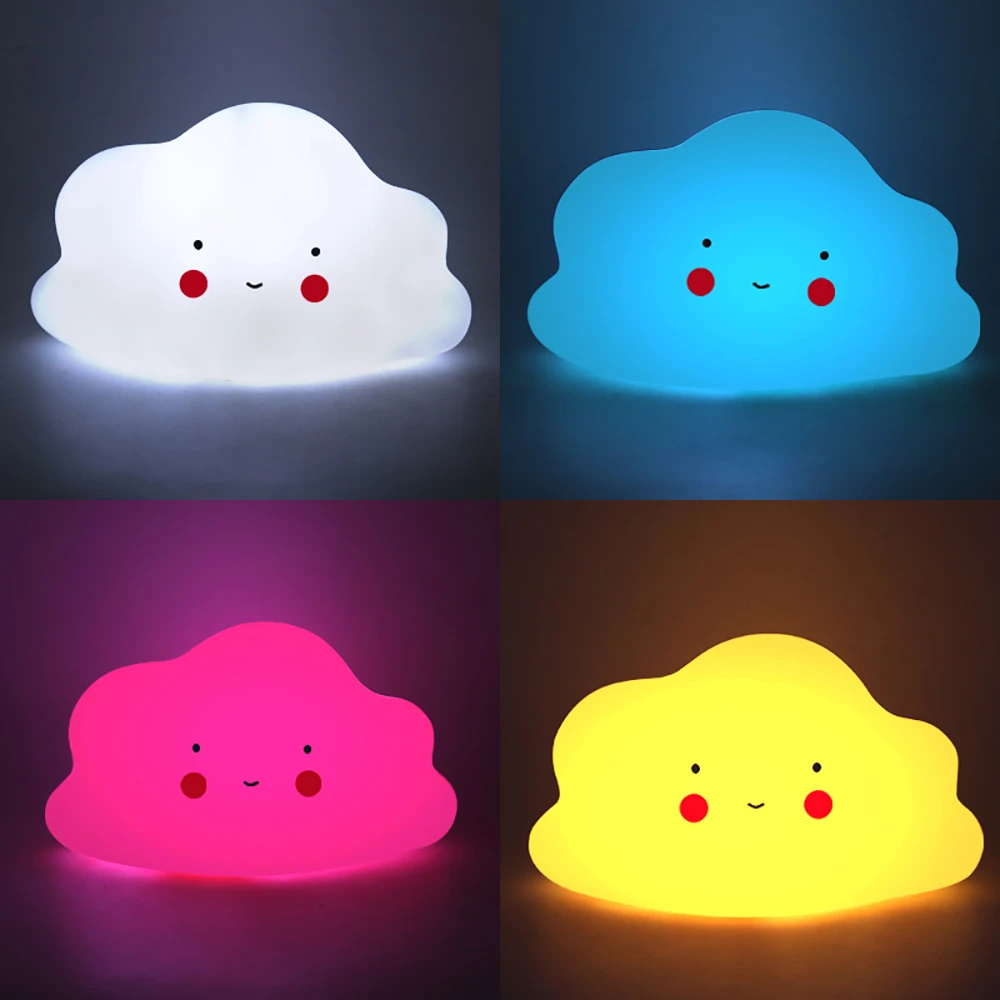 LED Children\'s Night Lights Unicorn Cloud Star Moon Night Lamp for Kids Christmas Gifts Baby Cute Bedroom Decoration Lamp