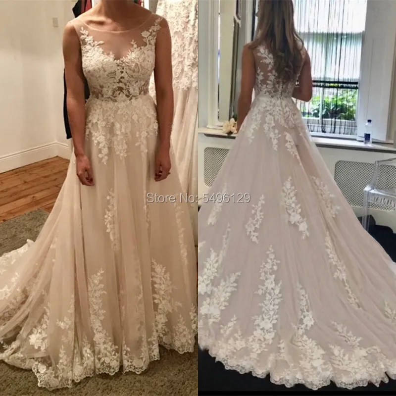 2024 romantische Brautkleider A-Linie Tüll Spitze Blumen sexy lange formale Braut Brautkleider vestido de noiva