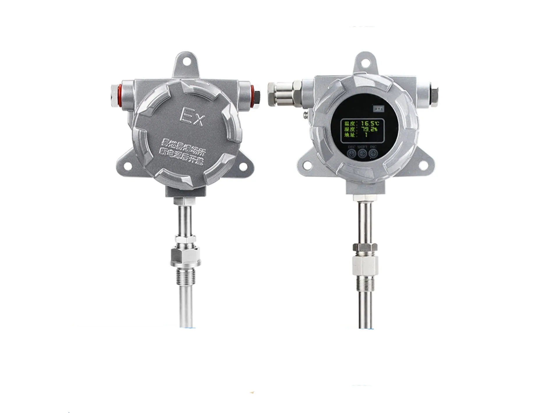 ป้องกันการระเบิดเกรดอุตสาหกรรมท่อเครื่องส่งสัญญาณ Rain และ Snow-Proof High-Precision Probe RS485อุณหภูมิและความชื้น...