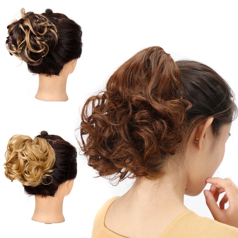 New Concubine Store Synthetic Hair Ladies Wig Claw Clip Short Ponytail Big Wave Curly Hair Tiger Mouth Clip Ponytail