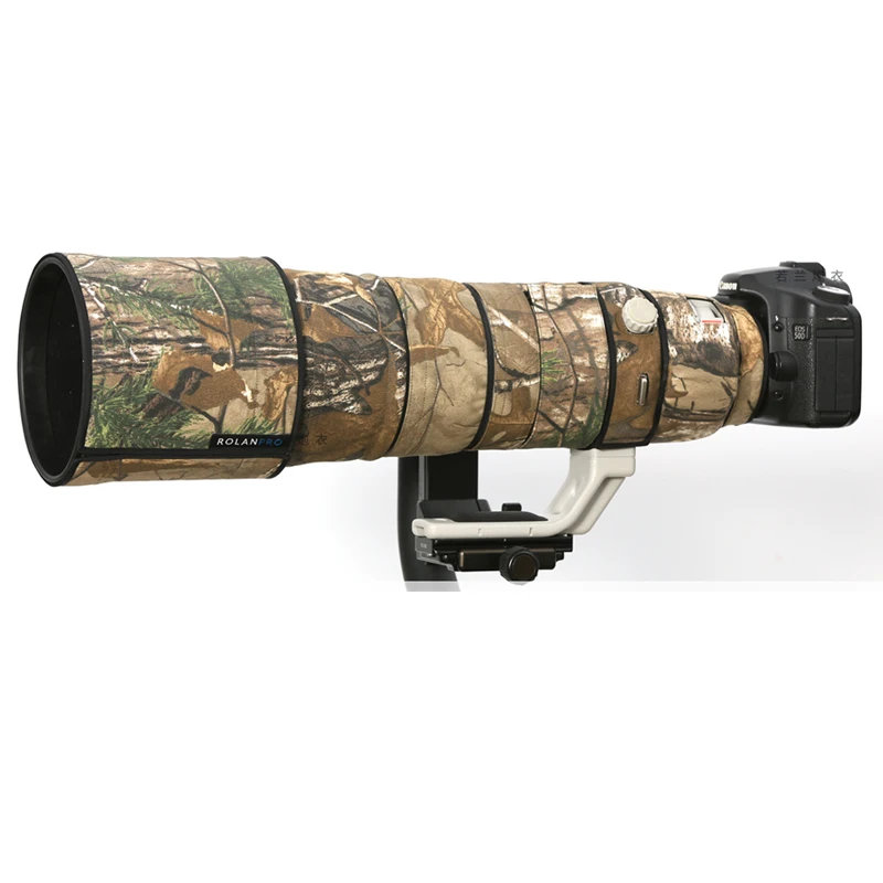 ROLANPRO Lens Cover voor Canon EF 200-400mm f/4L IS USM Extender 1.4X Camouflage Jas Kleding Regenhoes Lens Mouw Guns Case - afbeelding 2