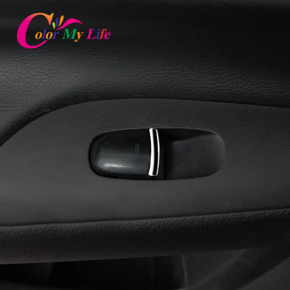 Color My Life Car Door Window Lifter Sequins Trim ABS Chrome for Nissan X-Trail T32 Qashqai J11 Altima Teana Maxima Stickers