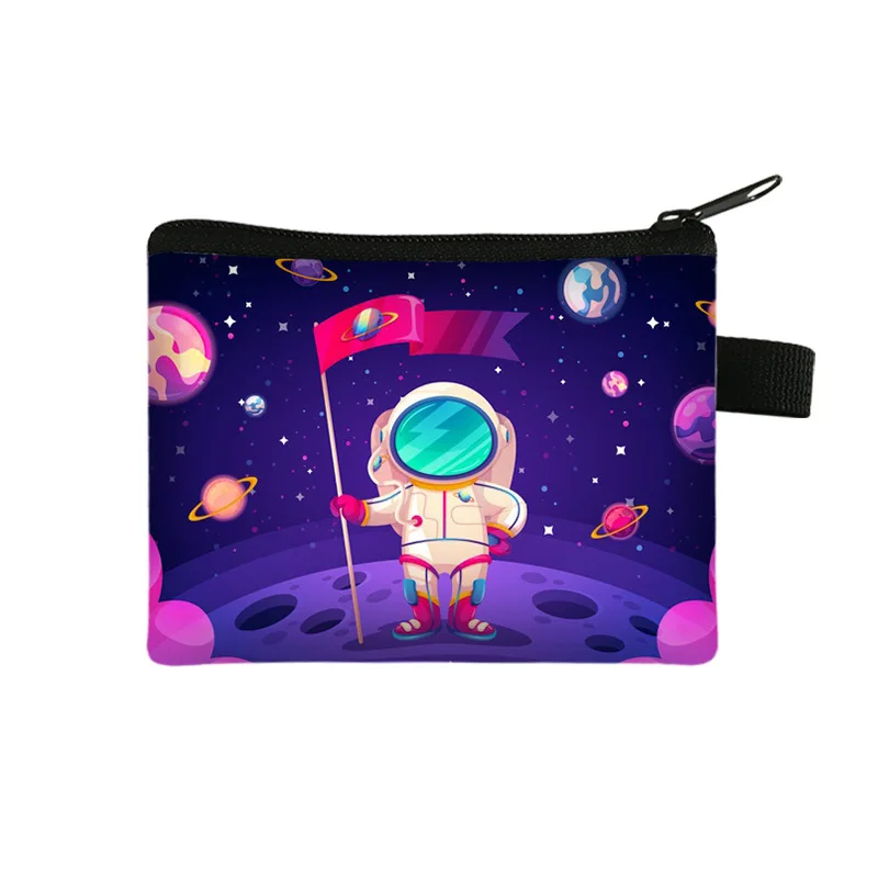 Portemonnee Mini Tas Nieuwe Ruimte Astronaut Kinderen Nul Portemonnee Student Draagbare Card Bag Coin Sleutel Opbergtas Polyester hand Tas