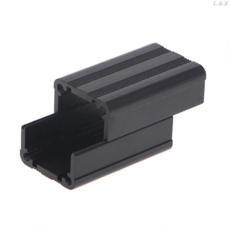 علبة ألومنيوم مبثوقة لمشروع إلكتروني ، اصنعها بنفسك ، سوداء ، 40x25x25mm