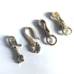 Brass Belt U Hook Rotation Key Ring Outdoor Small Tool EDC Buckle All Direction Rotation Key Chain DIY Accessories Clip Retro Vi