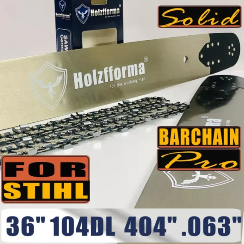 Holzfforma® 36 Inch .404 .063 104 DL Guide Bar&Full Chisel Saw Chain For Stihl 088 MS880 070 090 084 076 075 051 050 Chainsaw