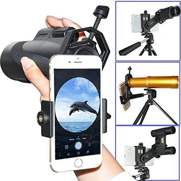 Universal Mobile Phone Holder Clamp Spotting Scope Cellphone Adapter Mount DJA99