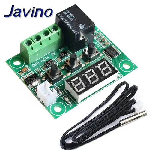 Imagen 1 del producto Termostato Digital w1209-50-100c DC 12V, controlador de temperatura, control de temperatura, placa de interruptor, caja W1209