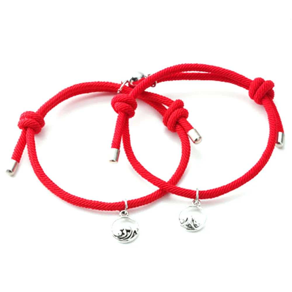 ZG 2022 Couple Bracelet New Year Fashion Diy Creative Hand-Woven Eachother Gravity Magnet Bracelet Bangle Unisex Jewelry