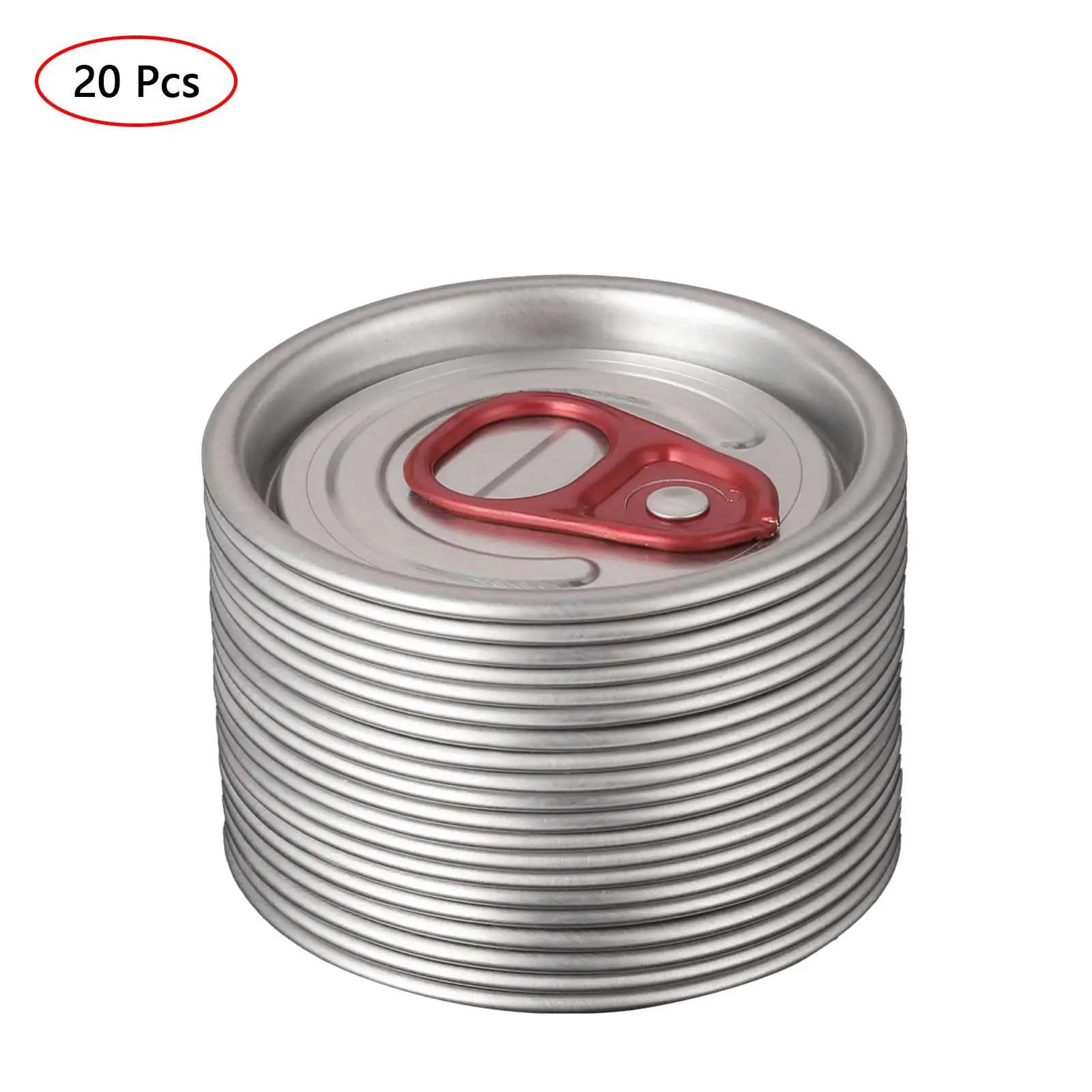 20Pcs Aluminum Pulling Ring Lids Soda Can Covers Leak Proof Sealing Drinks Caps Beverage Beer Cover Easy Open Top Lid Food Grade