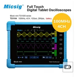 Micsig oscyloskop cyfrowy TO1104 100MHz 4CH 28Mpts przenośny oscyloskopy z pamięcią elektroniczną samochodowych ekran dotykowy ze specjalistami, obrazami diagnostycznymi STO1104 SATO1004