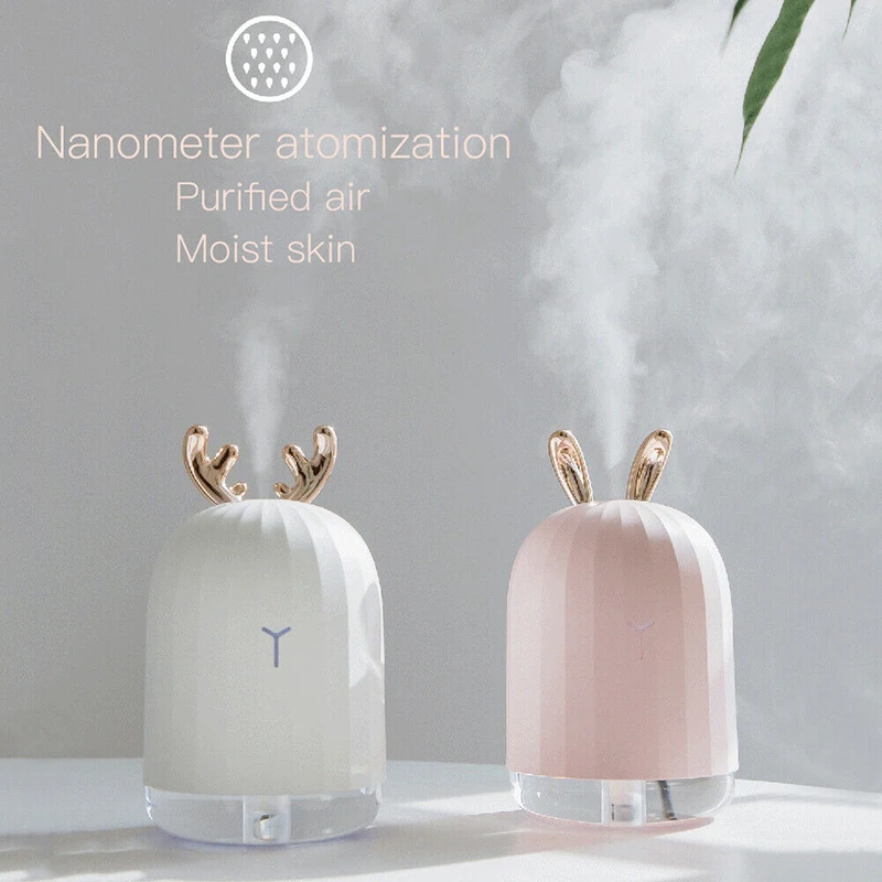Ultrasonic Air Humidifier Car Atomizer USB Diffuser 7 Color Changing LED Night Light Air Freshener Mini Home Air Humidifier