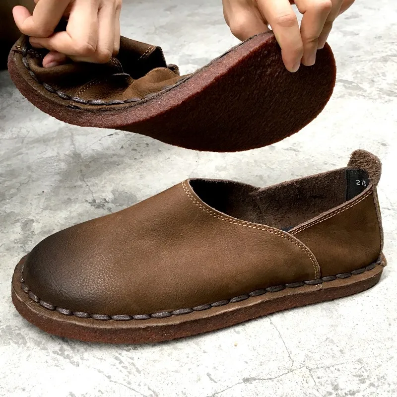 Summer Mens Breathable Genuine Leather Loafers Slip On Vitnage Casual Driving Shoes Flats Male Shallow Soft Leather Lazy Shoes