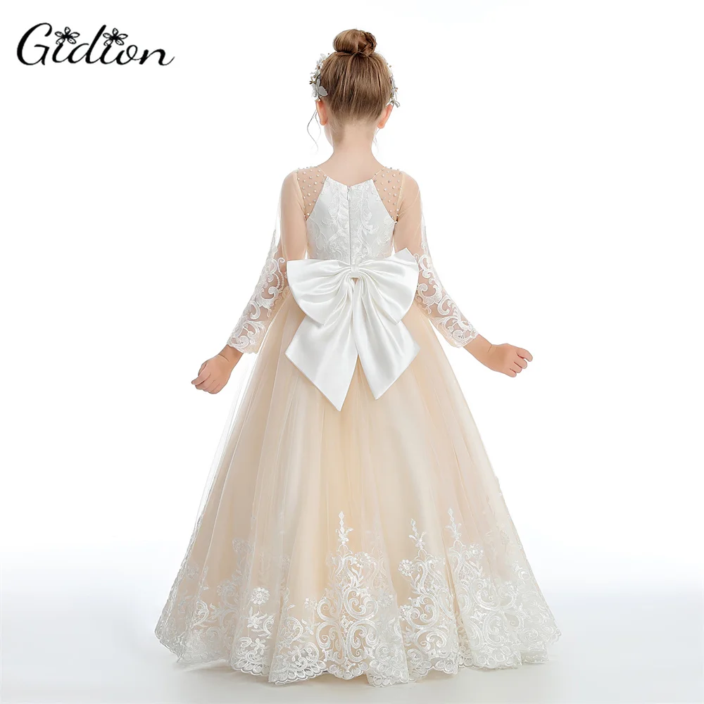 Princess Flower Girl Dress For Children Festivity Celebration Wedding Birthday Evening Party Ball Gown Graduation Prom Banquet