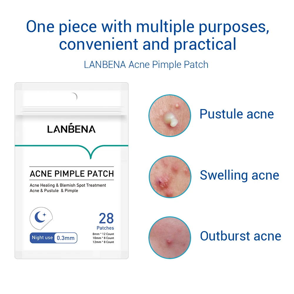 LANBENA Acne Pimple Patch Tool Invisible Acne Stickers Blemish  Master Treatment Acne Mask Skin Care 28pcs Night Use Beauty Face view 2