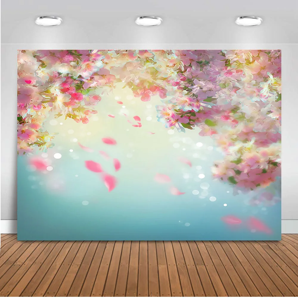 Alat peraga fotografi potret bayi baru lahir, latar belakang anak, latar belakang Ulang Tahun, properti Studio foto, bunga sakura, latar belakang langsung