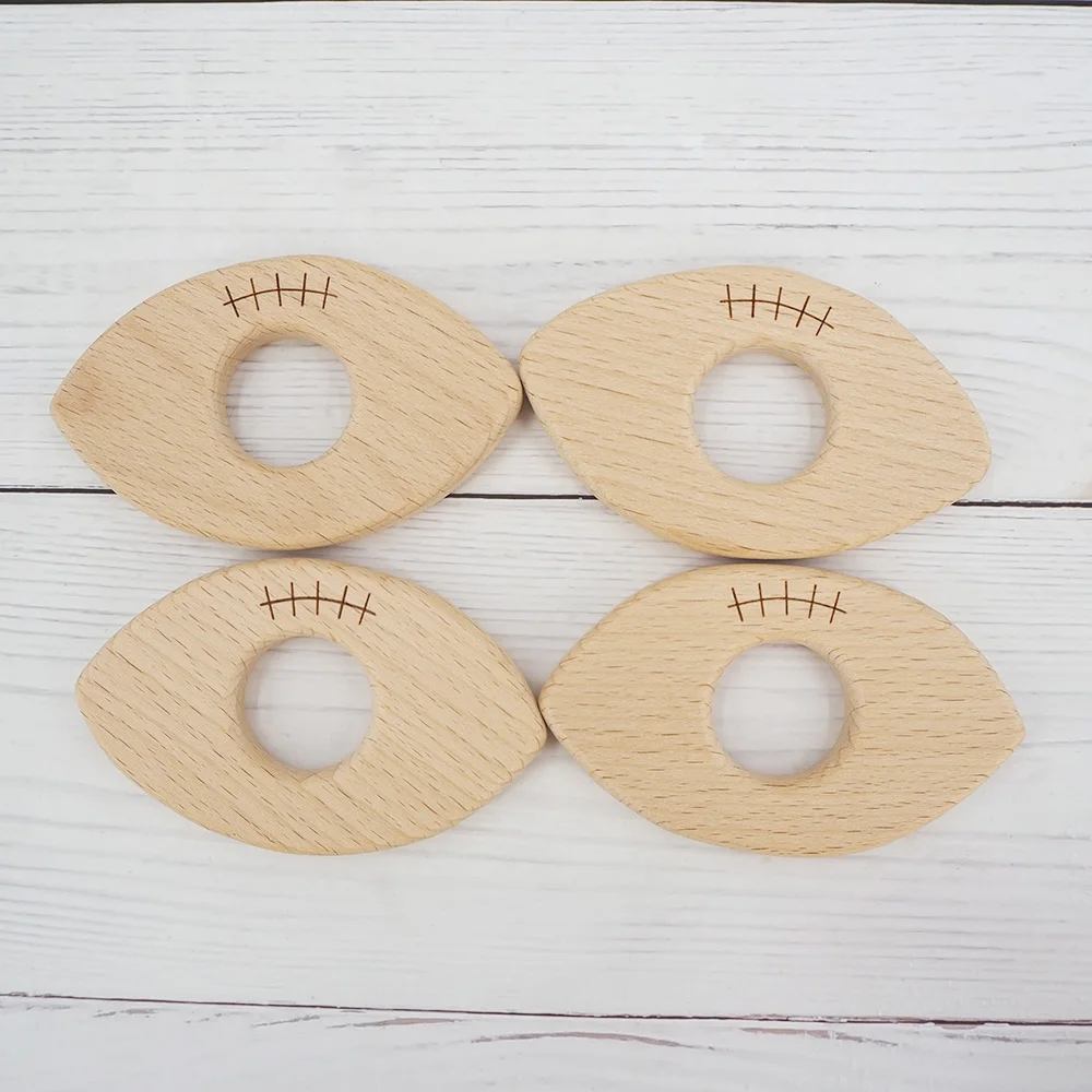 Chengkai 10pcs Wooden Cactus Teether DIY Organic Eco-friendly Nature Baby Teething Grasping Sensory Chewing Wood Toy Accessories