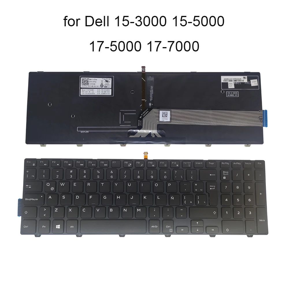 

07TT4J Latin Spain Backlight Laptop Keyboard For Dell Inspiron 3542 3543 5552 5748 5749 5755 5758 5759 5555 5558 7557 7TT4J