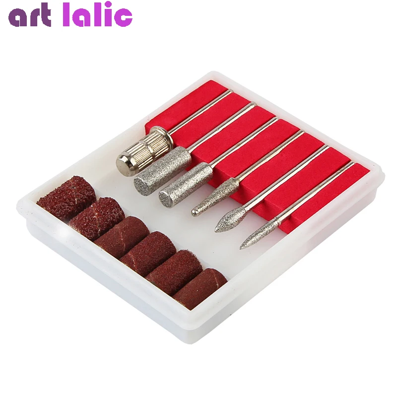 12-teiliges elektrisches Nagelbohrer-Set, Maniküre-Schleifbänder, Nagelhautschneider, Tipps, sauberer Grat, Schleifer, DIY-Werkzeugset für Nagelkunst – Detail 3