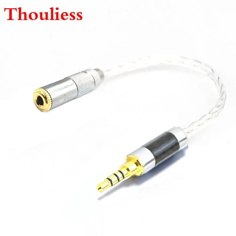 

Thoulies HIFI 3.5mm TRRS Balanced Male to 3.5mm Stereo Female Audio Adapter Cable 7nOCC Silver Plated 3.5mm to 3.5mm Cables