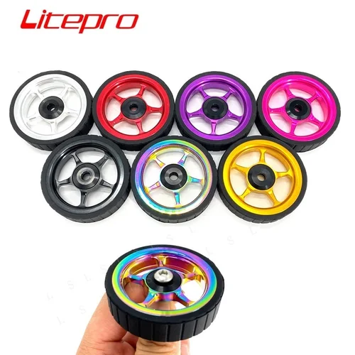 Nuevo Litepro Easywheel para estantes de carga traseros Brompton, fácil ampliación y engrosamiento de ruedas, rueda fácil antideslizante