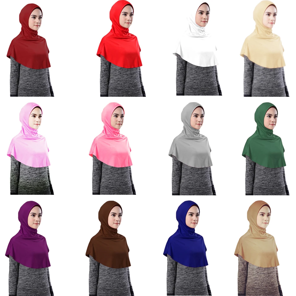 

Women Muslim Long Scarf Hijab Niquabs Islamic Shawls Arab Shayla Wrap Scarves Headwear Hats Prayer Hat Full Cover Ninja Amira