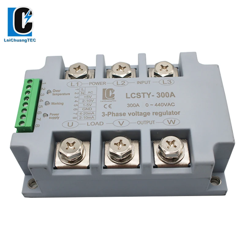 Three phase 380V SCR power controller 300A scr power voltage regulator 4-20mA, 2-10V, 1-5V