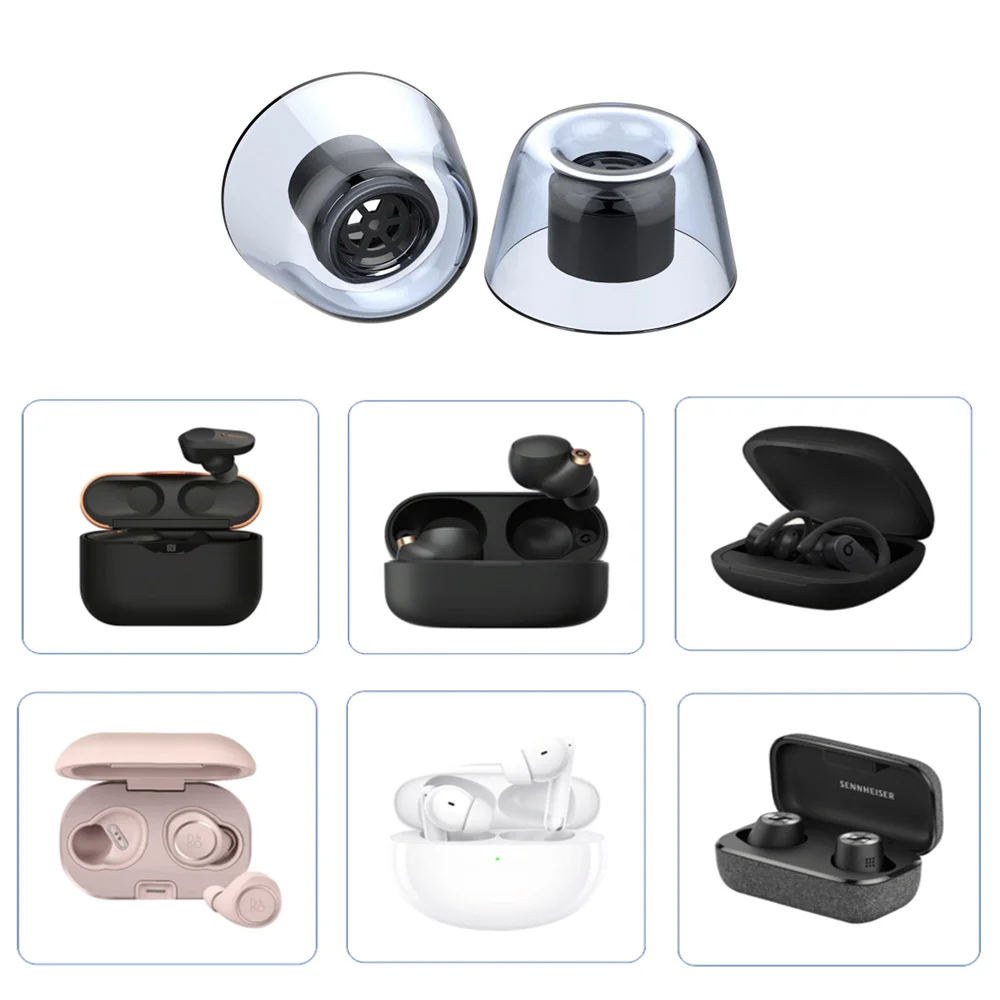 Anti-Slip Latex Ear Tips for Galaxy Buds Pro Wireless Bluetooth Earbuds Eartips for WF-1000XM3 Avoid Falling Off