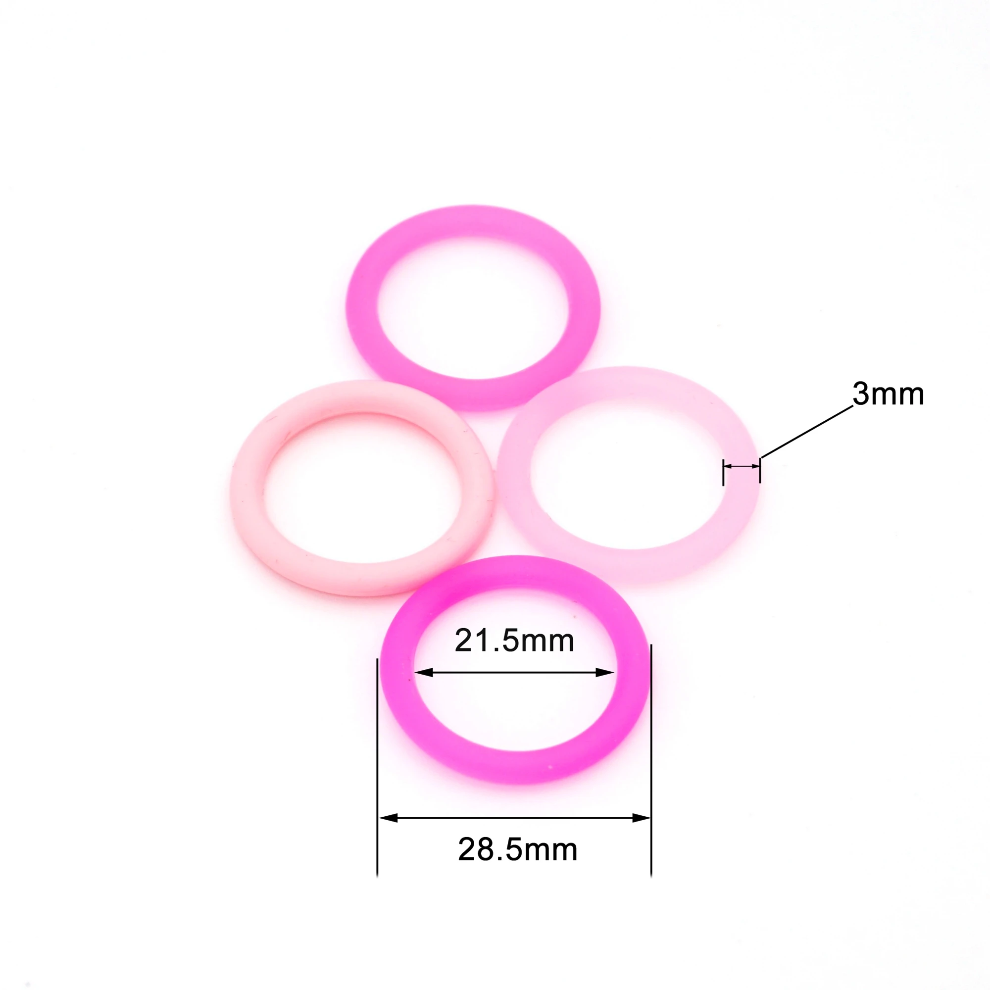 10pcs Transparent Clear Baby Silicone Pacifier Dummy Ring MAM Adapter O Ring BPA Free Food Grade for Nuk Inner Size 21.5mm