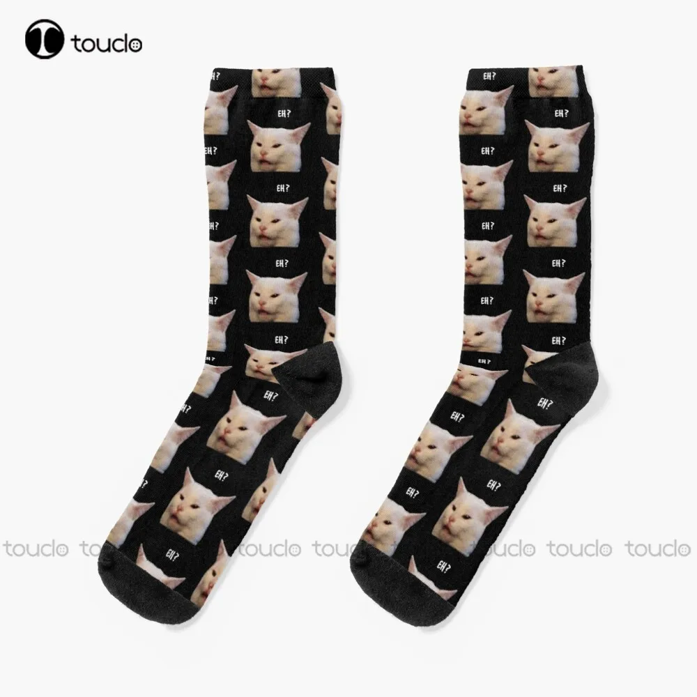 

Smudge The Cat Table Cat -Funny Memes Socks Cartoon Socks Christmas Fashion New Year Gift Unisex Adult Teen Youth Socks Custom