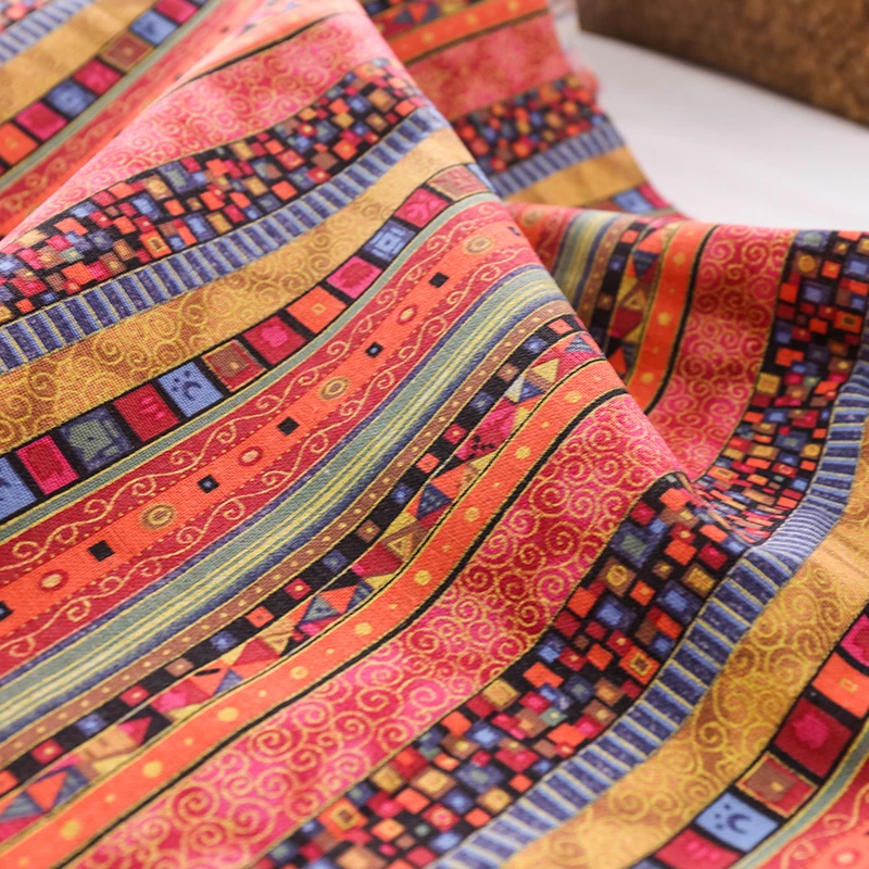 90x145cm African Bronzing Fabric Clothing Sewing Nigeria Printed Cotton Fabric By The Yards For Woman Skirt Or Party Dress