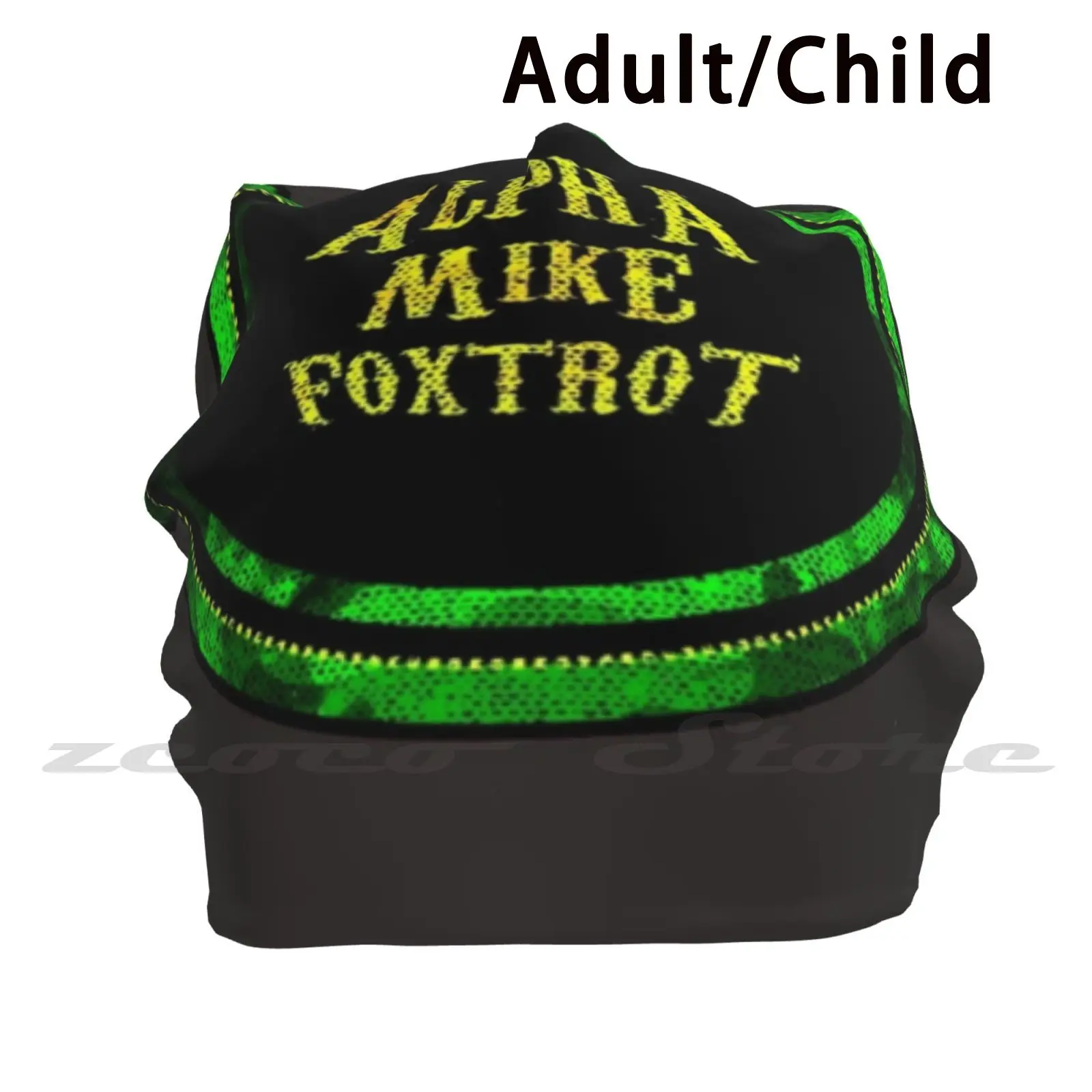 Alpha Mike Foxtrot-Callsign Green Camoflage-Radioactive Loadout Design Personalized Pattern Knit Hats Plus Size Elastic Soft