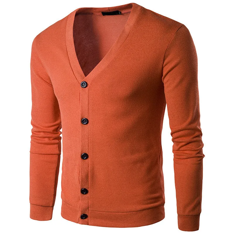 

MRMT 2024 Brand Spring and Autumn Men's Sweaters Fashion Pure Color V Collar Cardigan Knitted Sweaters for Male Clothing