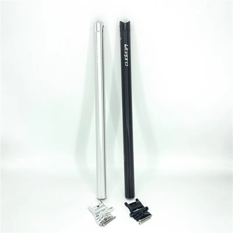 Litepro For Birdy 34.9mm 600mm Seatpost Aluminum Alloy Seat Post Folding Bike Seat Tube Black Silver