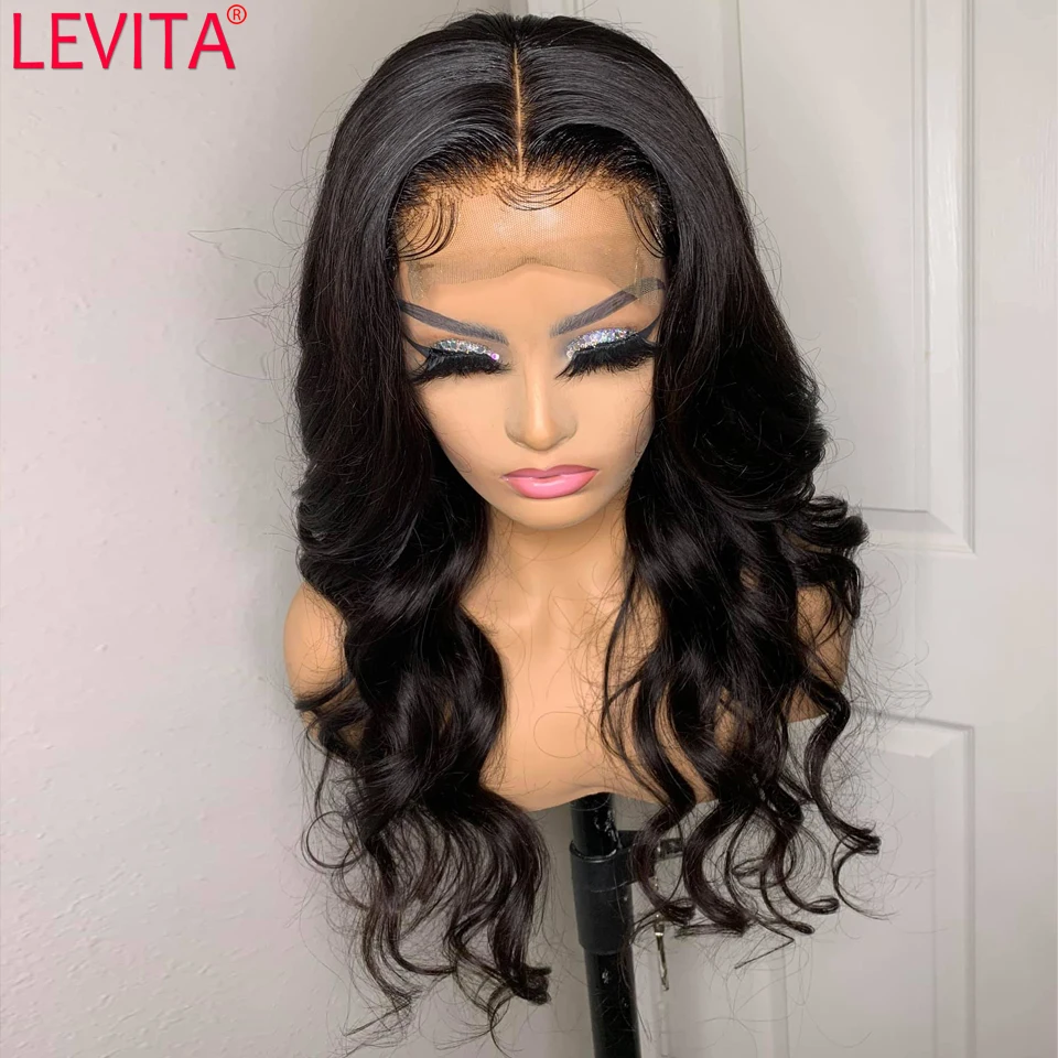 30 Inch Glueless Body Wave Lace Front Wig PrePlucked Closure Wig Lace Frontal Wig Brazilian Lace Front Human Hair Wigs For Women